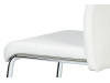 DCL-418 WT, jídelní židle, chrom / ekokůže bílá