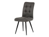 DCL-D1250 GREY3, jídelní židle, černá / látka šedá