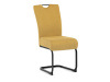 DCL-E2008 YEL2, jídelní židle, černá / látka žlutá