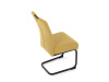 DCL-E2008 YEL2, jídelní židle, černá / látka žlutá