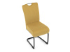 DCL-E2008 YEL2, jídelní židle, černá / látka žlutá