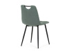 DCL-V2017 GRN2, jídelní židle, černá / látka zelená