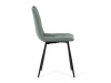 DCL-V2017 GRN2, jídelní židle, černá / látka zelená