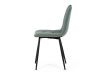 DCL-V2017 GRN2, jídelní židle, černá / látka zelená