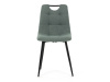 DCL-V2017 GRN2, jídelní židle, černá / látka zelená
