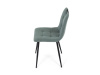 DCL-V2017 GRN2, jídelní židle, černá / látka zelená