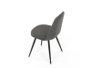 DCL-V2040 GREY2, jídelní otočná židle, černý lak / látka šedá