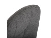 DCL-V2040 GREY2, jídelní otočná židle, černý lak / látka šedá