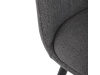 DCL-V2040 GREY2, jídelní otočná židle, černý lak / látka šedá