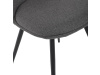 DCL-V2040 GREY2, jídelní otočná židle, černý lak / látka šedá
