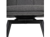DCL-V2040 GREY2, jídelní otočná židle, černý lak / látka šedá