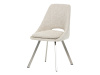 DCL-W1174 CRM2, jídelní židle, broušený nerez / látka krémová