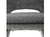 DCL-W1174 GREY2, jídelní židle, broušený nerez / látka šedá