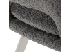 DCL-W1174 GREY2, jídelní židle, broušený nerez / látka šedá
