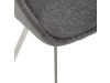 DCL-W1174 GREY2, jídelní židle, broušený nerez / látka šedá