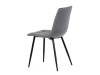 DCL-X7015 GREY2, jídelní židle, černá / látka šedý samet