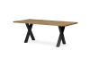 DS-X200 DUB, jídelní stůl 200x100cm, černý lak / dubový masiv