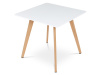 DT-312 WT, jídelní stůl 80x80cm, buk / bílý matný lak
