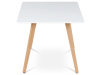 DT-312 WT, jídelní stůl 80x80cm, buk / bílý matný lak
