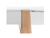 DT-312 WT, jídelní stůl 80x80cm, buk / bílý matný lak