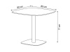 DT-X7117 WT, jídelní stůl 80x80cm, bílá