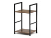 GD-212 OLW, regál 2-policový, černý lak / staré dřevo