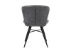 HC-442 GREY3, jídelní židle, černá / látka šedá vintage