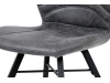 HC-442 GREY3, jídelní židle, černá / látka šedá vintage