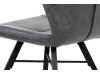 HC-442 GREY3, jídelní židle, černá / látka šedá vintage