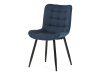 HC-462 BLUE2, jídelní židle, černá / látka modrá