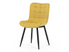 HC-462 YEL2, jídelní židle, černá / látka žlutá