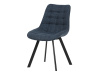 HC-465 BLUE2, jídelní židle, černá / látka modrá