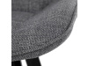 HC-465 GREY2, jídelní židle, černá / látka šedá
