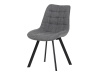 HC-465 GREY2, jídelní židle, černá / látka šedá