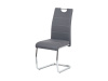 HC-481 GREY, jídelní židle, chrom / ekokůže šedá
