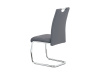 HC-481 GREY, jídelní židle, chrom / ekokůže šedá