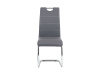 HC-481 GREY, jídelní židle, chrom / ekokůže šedá