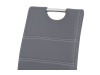 HC-484 GREY, jídelní židle, chrom / ekokůže šedá + bílé prošití