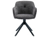 HC-533 GREY2, jídelní a konferenční křeslo, černá / látka tmavě šedá