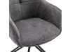 HC-533 GREY2, jídelní a konferenční křeslo, černá / látka tmavě šedá