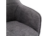 HC-533 GREY2, jídelní a konferenční křeslo, černá / látka tmavě šedá