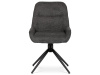 HC-535 GREY2, jídelní a konferenční otočné křeslo, černá / látka tmavě šedá