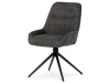 HC-535 GREY2, jídelní a konferenční otočné křeslo, černá / látka tmavě šedá