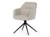 HC-536 CRM2, jídelní a konferenční otočné křeslo, černá / látka krémová