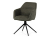 HC-536 GRN2, jídelní a konferenční otočné křeslo, černá / látka tmavě zelená