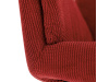 HC-993 RED2, jídelní křeslo, černá otočná podnož / látka červená