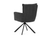 HC-X1128 GREY2, jídelní otočné křeslo, černá / látka šedá