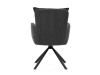 HC-X1128 GREY2, jídelní otočné křeslo, černá / látka šedá