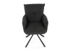 HC-X1128 GREY2, jídelní otočné křeslo, černá / látka šedá