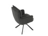 HC-X1128 GREY2, jídelní otočné křeslo, černá / látka šedá
